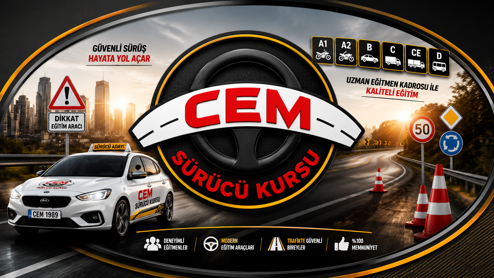 Cem Sürücü Kursu Şahinbey Gaziantep sürücü kursu kapak görseli