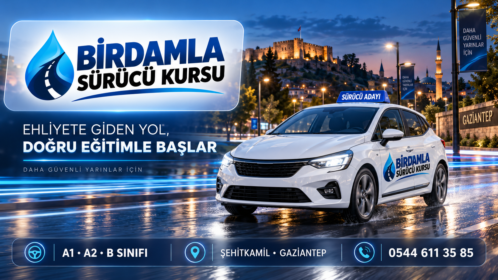 Bir Damla Sürücü Kursu Şehitkamil Gaziantep sürücü kursu kapak görseli